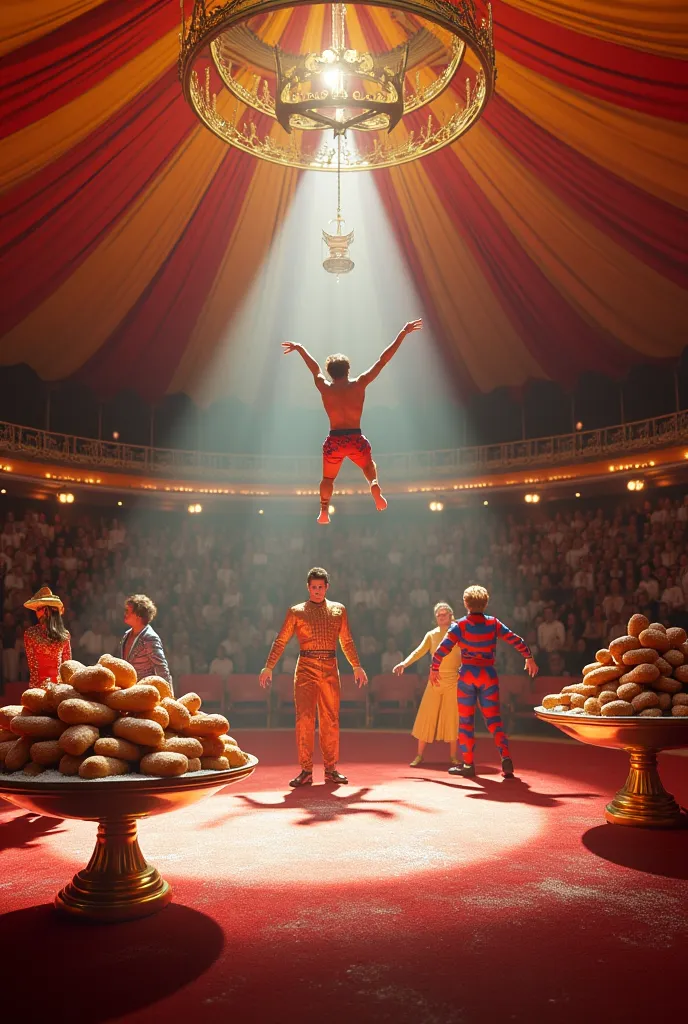 Circus interior with Nutella churros inside 