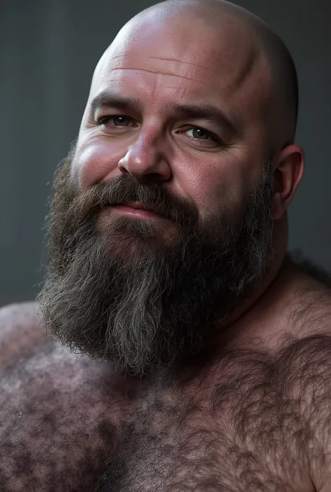 8K Very Best Highest Realistic very Realistic real 8K very detailed highly photorealistic very real realistically detailed very lifelike photo of a Very Sexy handsome big bearded and rugged hairy burly muscular chubby beefy bulked up bald daddy bear man, w...