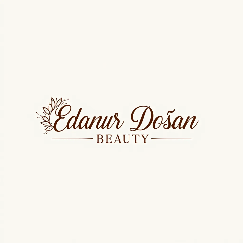 Create a logo with the name EDANUR DOĞAN BEAUTY 