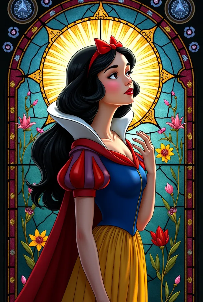 Disney Snow White Princess Stained Glass Window
