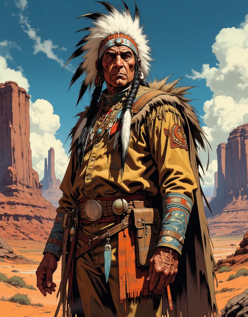 An American Indian chief Apache