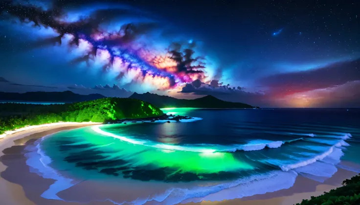 超high image quality during sick leave,high image quality during sick leave,high quality,Spectacular views at night,Tropical Beach, light green to bright green ,The ocean breeze is blowing,blue fluorescent beaches expand spectacular ocean views,Blue light s...