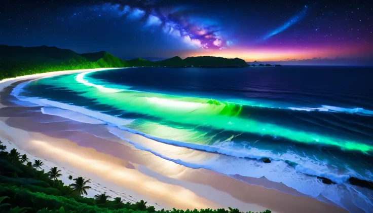 超high image quality during sick leave,high image quality during sick leave,high quality,Spectacular views at night,Tropical Beach, light green to bright green ,The ocean breeze is blowing,blue fluorescent beaches expand spectacular ocean views,Blue light s...