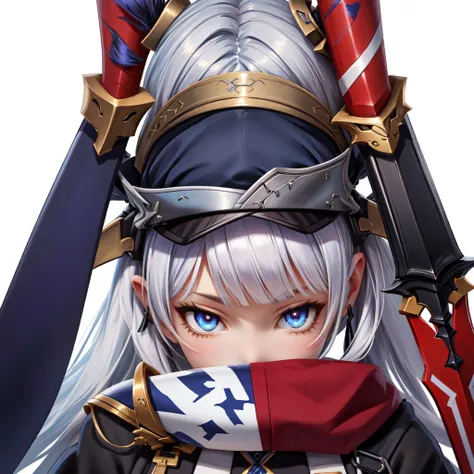 cartoon image of a girl wearing a uniform and carrying a sword,  Realistic , Azur Lane Style, characters from Azur Lane, shalltear From Overlord,  Puru  ,  character art ,  Onmyoji portrait , from  Arknights, Chartier Bradforin, From Overlord,  Arknights