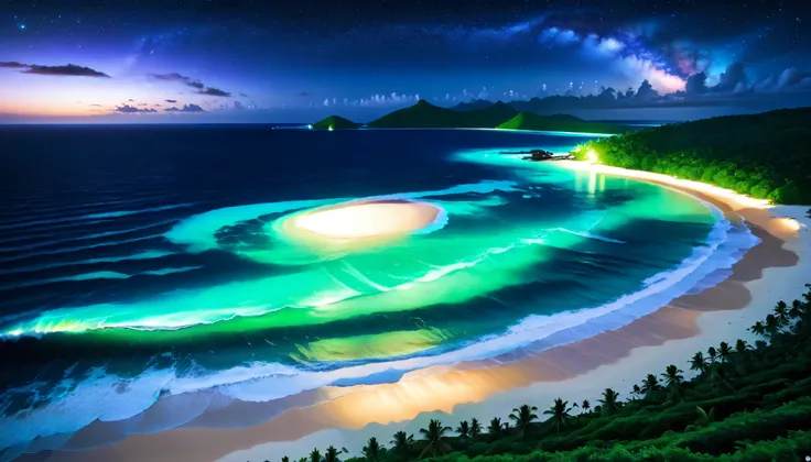 超high image quality during sick leave,high image quality during sick leave,high quality,Spectacular views at night,Tropical Beach, light green to bright green ,The ocean breeze is blowing,blue fluorescent beaches expand spectacular ocean views,Blue light s...