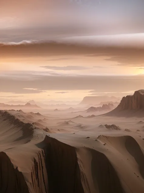 arafed view of a desert with a mountain in the distance, beautiful alien landscape, stunning alien landscape, amazing alien landscape, 4k hd matte digital painting, desert alien planet, an alien landscape view, beautiful render of a landscape, exoplanet la...