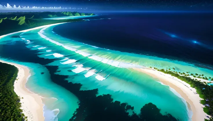 超high image quality during sick leave,high image quality during sick leave,high quality,Spectacular views at night,Tropical Beach, light green to bright green ,The ocean breeze is blowing,blue fluorescent beaches expand spectacular ocean views,Blue light s...