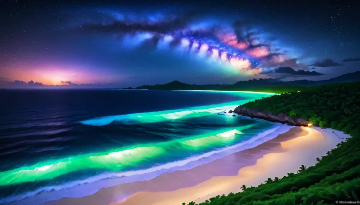 超high image quality during sick leave,high image quality during sick leave,high quality,Spectacular views at night,Tropical Beach, light green to bright green ,The ocean breeze is blowing,blue fluorescent beaches expand spectacular ocean views,Blue light s...