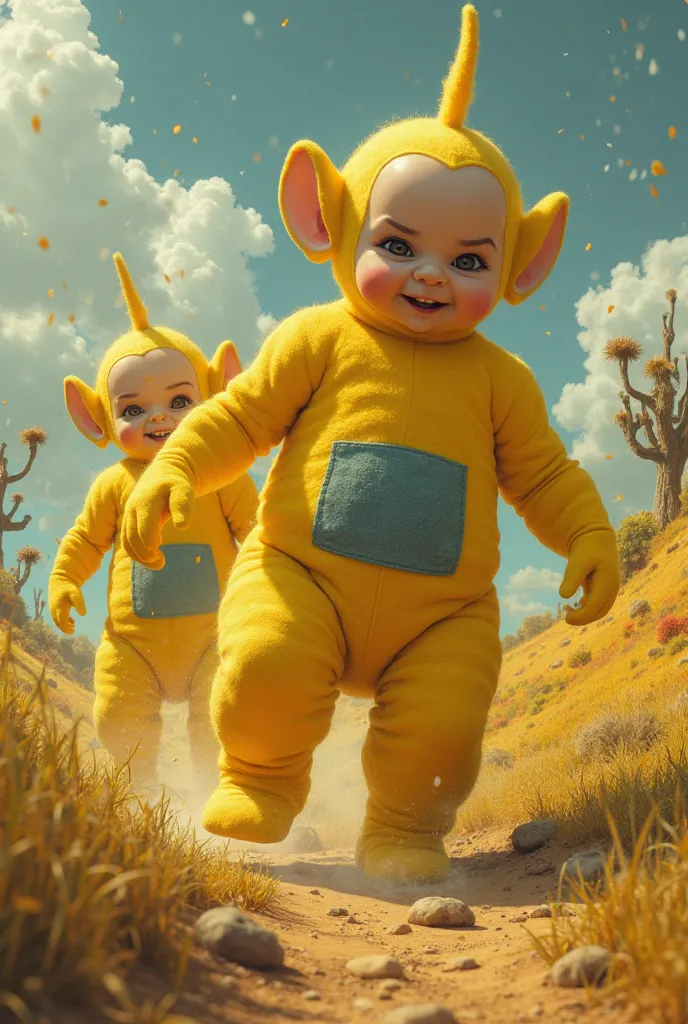 steroid-infused yellow teletubbies