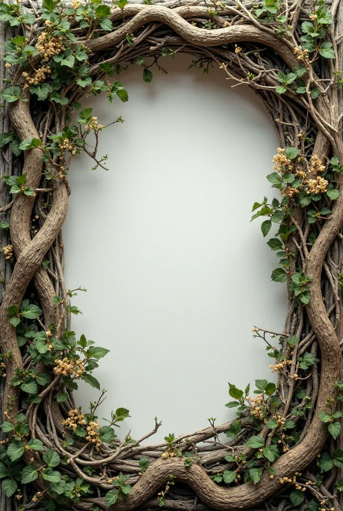 Border made from arrangement of branches