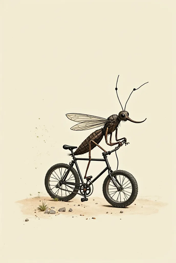 A mosquito on a bike easy to draw 