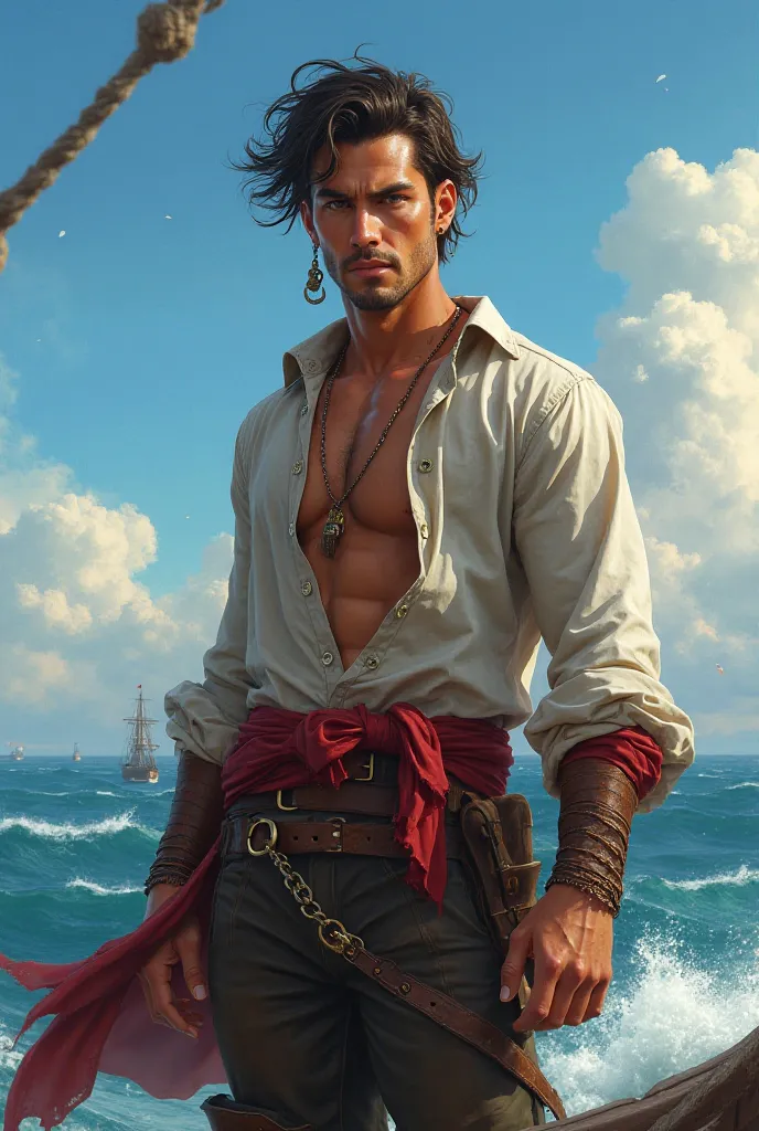 Hot and young male pirate 