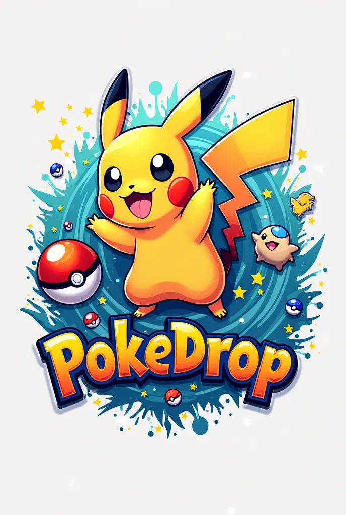 A logo for my Pokémon card store called PokeDrop 