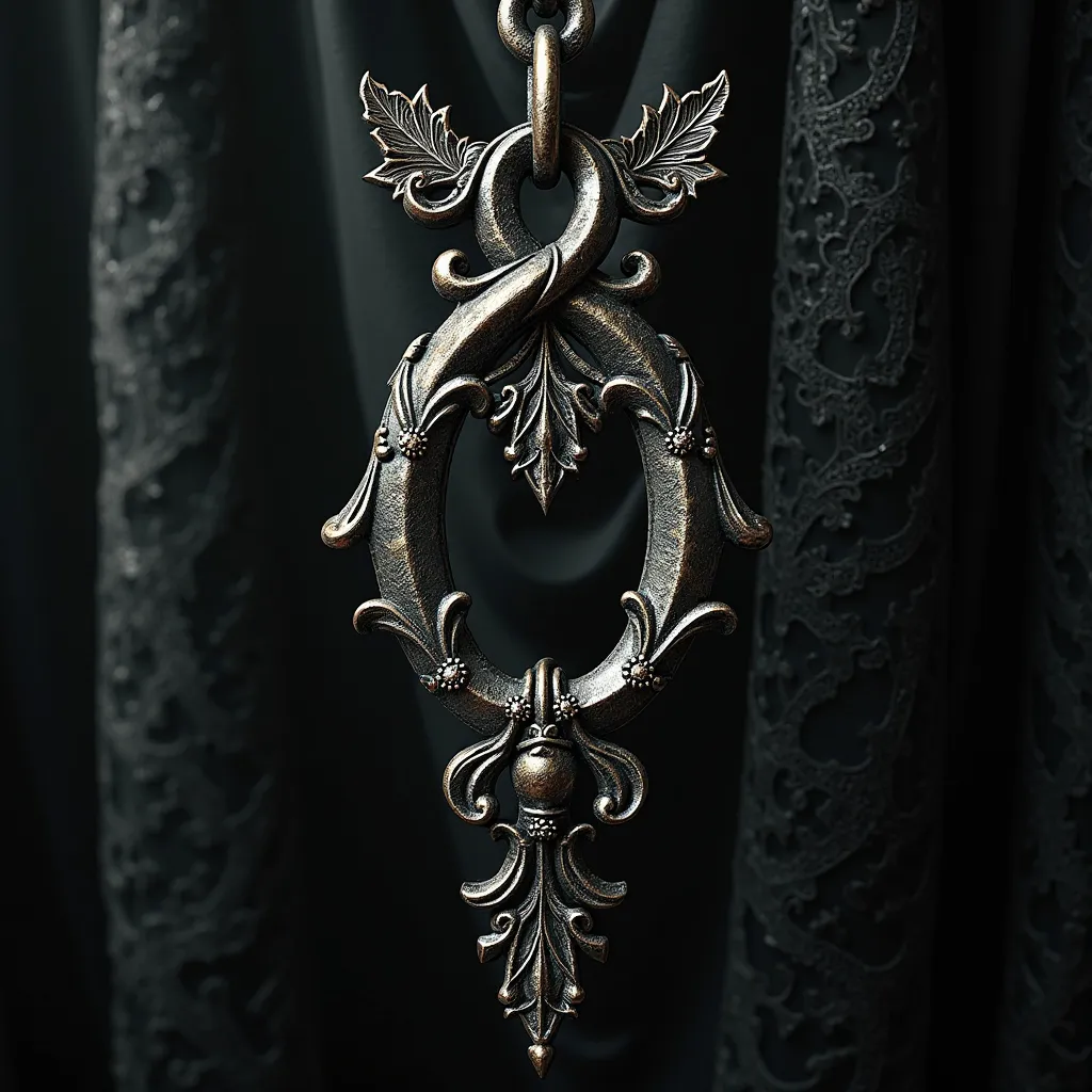 gothic decoration chain with lace 