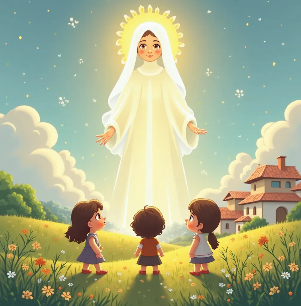 Our Lady of Fatima and the Little Shepherds cartoon