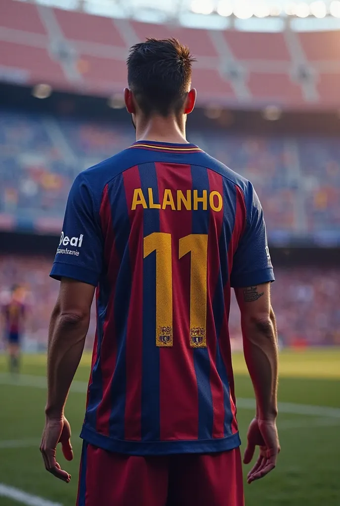 Football uniform Barcelona season 24/25 name Alanho Number 11 