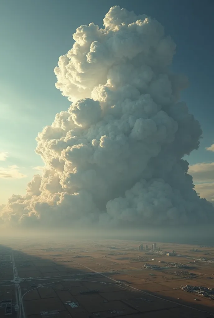 The Soviet Union (Land) as a cloud in the sky, about America 