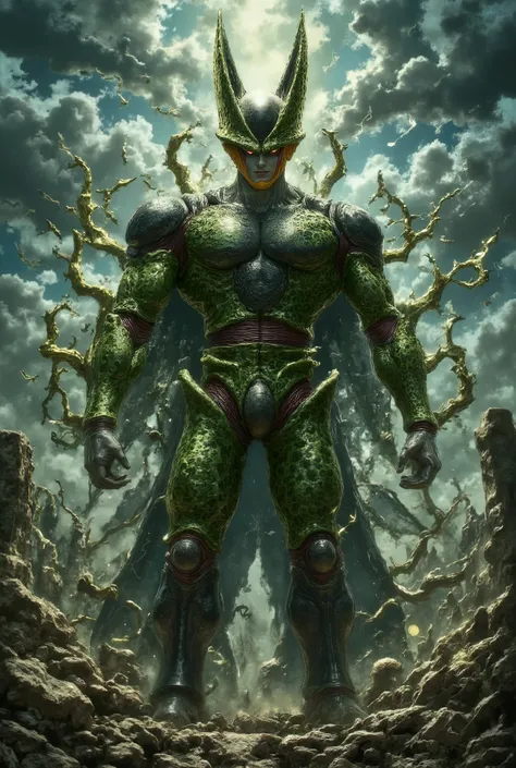 cell, Realistic female character from the anime Dragon Ball Z