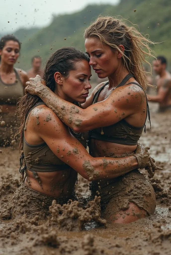 Women's competition in mud