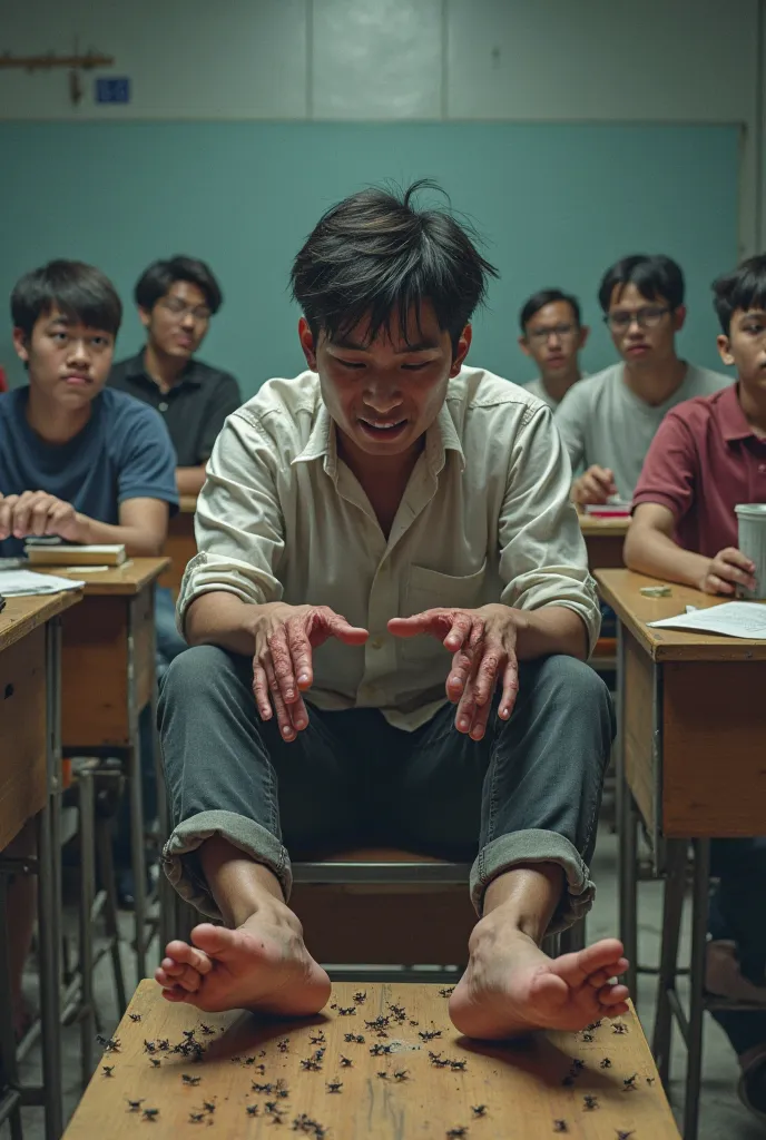 
Seal Clan Image Description:

a , looking like anguish and despair, he is in the middle of an exam room. ? His face reflects fear and panic as he frantically scratches his hands and feet?, as if I were feeling ants going through them. The scene is full of...