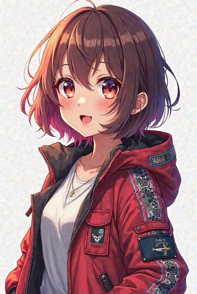 girl with jacket (anime)