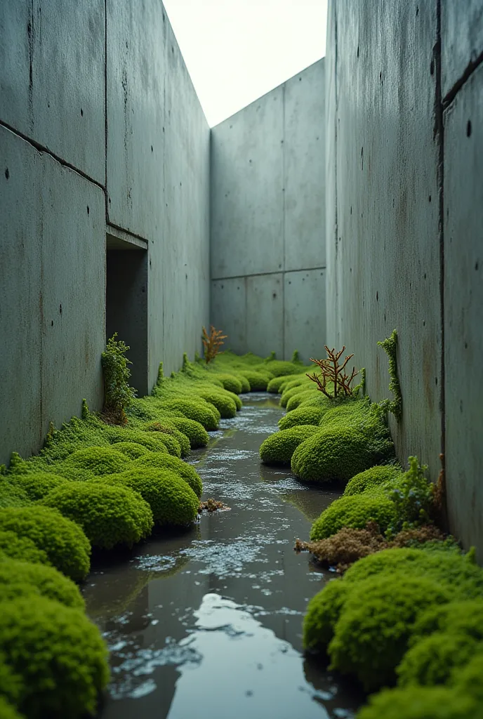 Image of a video that uses imagination and surrealism on the subject of moss cement