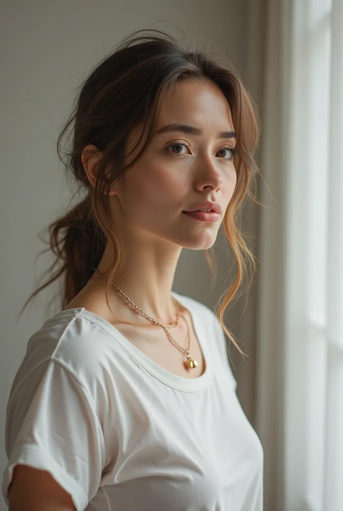 photo of a woman in a t-shirt