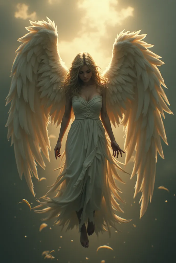 Angel with torn wings