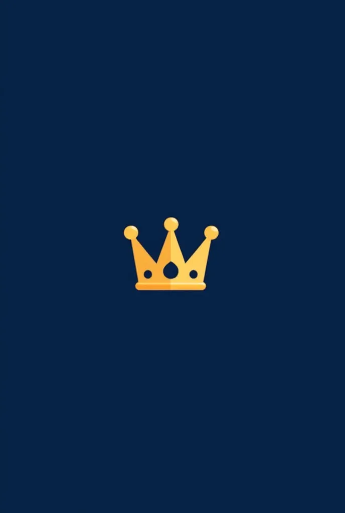 A symbol in a simplified design style using the letters L,a,V to form the design of a golden crown on a background in the color Royal blue 