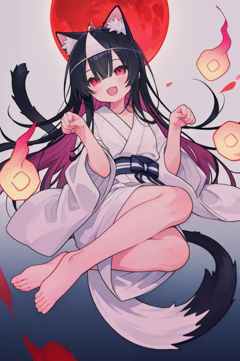 輝いた full moonの夜空、 full moon、High detail and high drawing volume、eyes drawn in super detail、high image quality during sick leave、high quality、anime、illustration for both eyes、digital art、ghost、 Triangle Headpiece、long hair、rose twin tail、gradient of pink at...