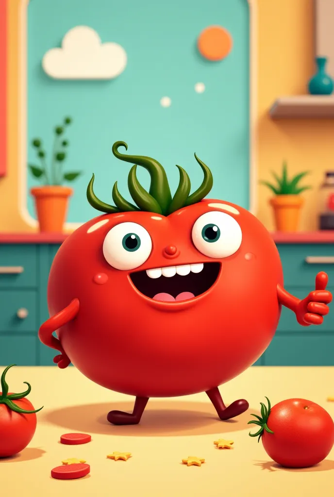 Cartoonize tomato to ate an atn