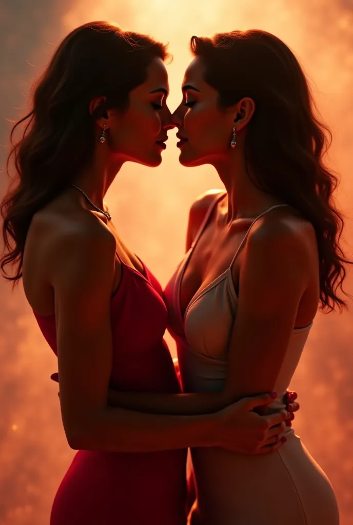 Yasmin Brunet and Ana Castile kissing on the lips 