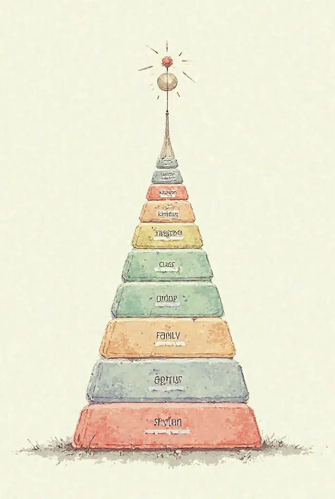 pyramid of taxonomic levels 