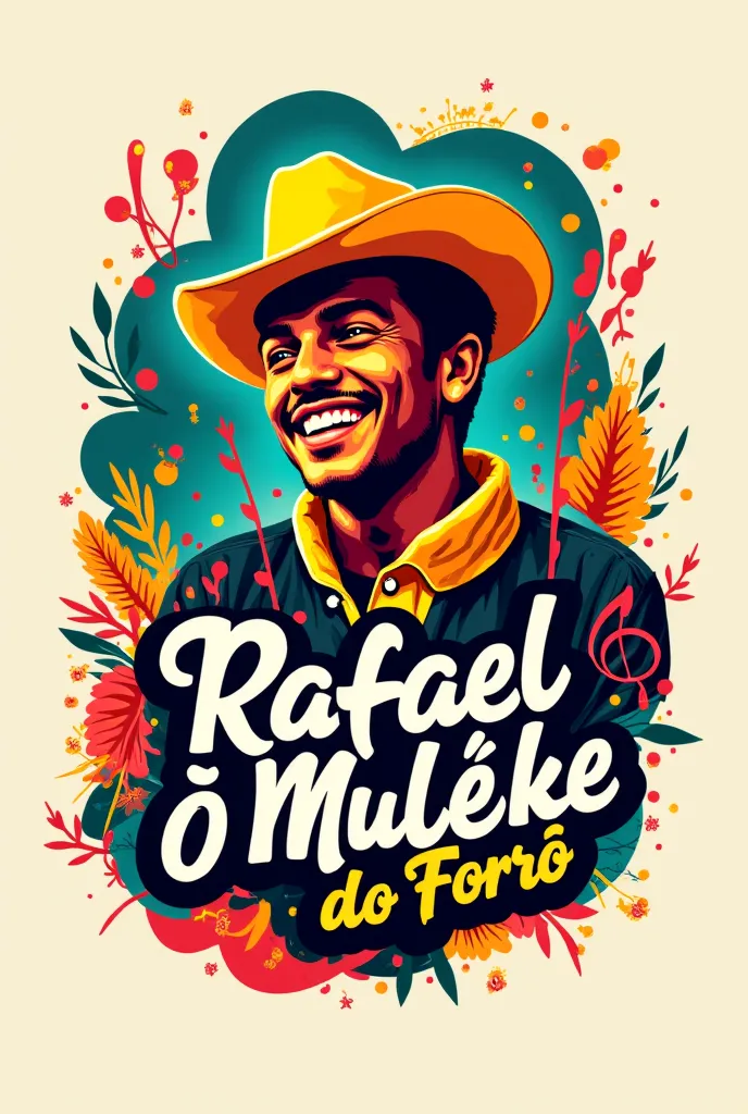 Create a logo with the name of the singer RAFAEL O MULEKE DO FORRÓ 