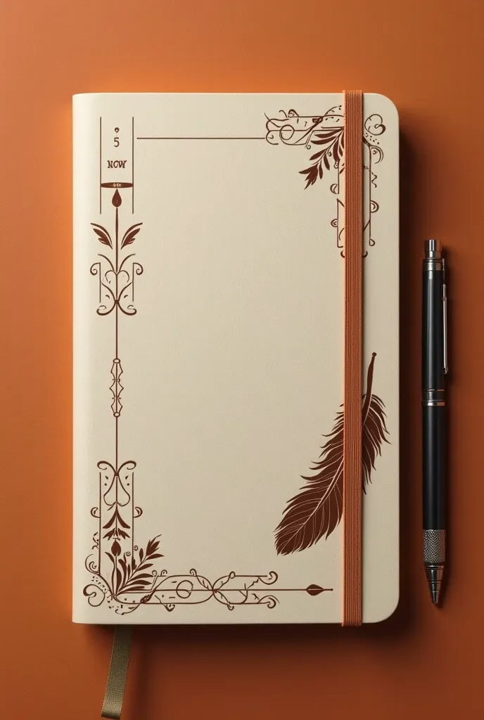 Create an elegant and creative notebook cover for me about literature (Peruvian), To be able to fill in data, Without a feather in the middle

