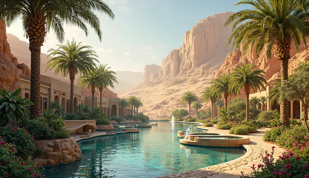 Oasis city in the desert the most beautiful 