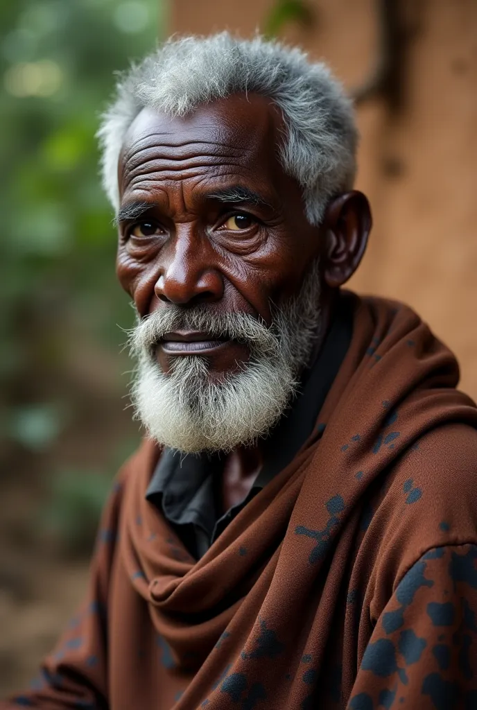 An elderly African man