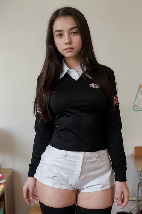 ((High School ager girl)), ((Uniform)), ((Decent curves))