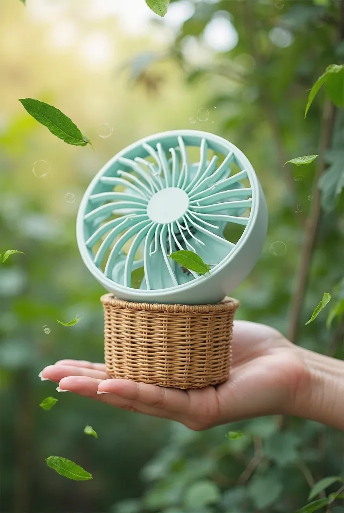 From melting marshmallow to cool cucumber! 🥵➡️😎 This portable fan is a summer lifesaver!  Check out the basket!