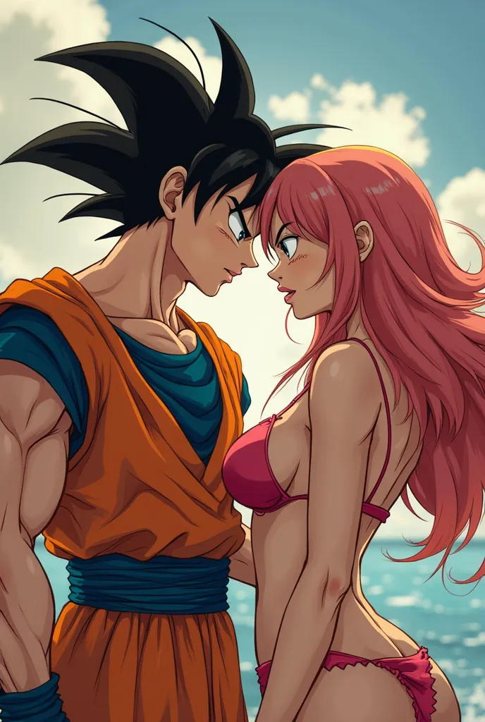 Goku having sex with Nami from One Piece