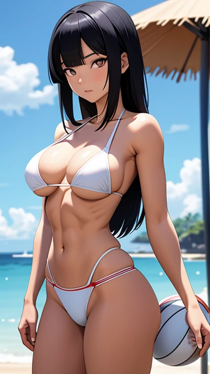 Aoi Ichigo,
Asian japanese girl,
 blunt bangs, long black straight hair, big dark eyes, 
Sculpted abs, very thin, 
realistic textures, realistic style, SCORE_9, SCORE_8_UP, SCORE_7_UP, SCORE_6_UP, SCORE_5_UP, SCORE_4_UP, tightgap focus,
beach background,fr...