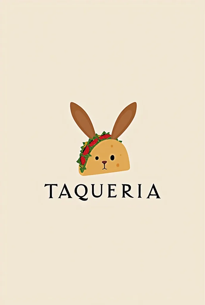 logo for taqueria ,He will wear a taco and a rabbit .I don't want it to be so lively,I want it to be something professional.