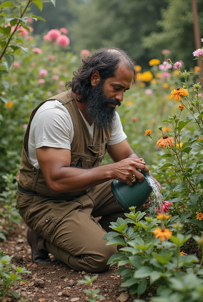 Taurus is kneeling in his garden, surrounded by green plants and vibrant flowers, watering your plants carefully. Each leaf and flower reflects the dedication and patience with which Taurus cultivates his relationships, showing that love and effort are nec...