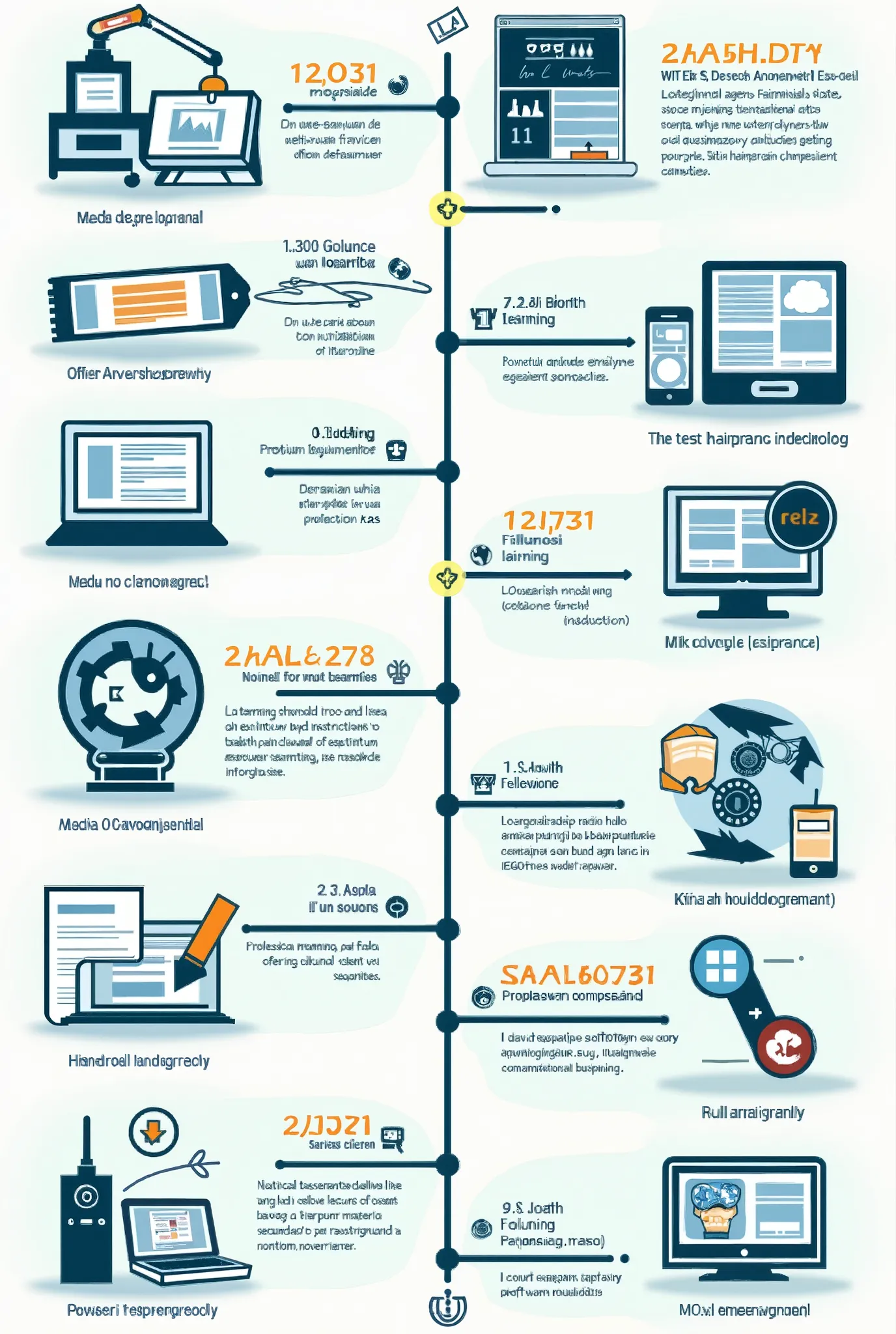 3. Create a visual infographic timeline showing the major historical developments in 
educational technology from early tools (chalkboards, print materials) to modern 
advancements (AI, VR, cloud-based learning). Your timeline should:
a) Highlight key mile...