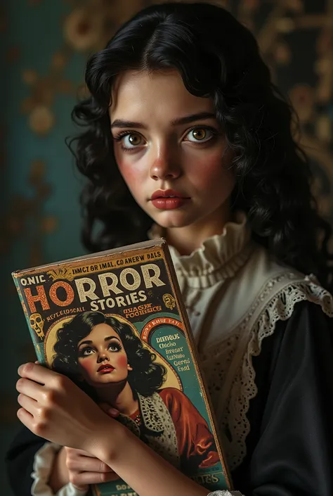 Cover mystery magazine strange stories full length girl, Cute face full length , Girl poses for horror magazine cover Strange Stories , Magazine Era 1933, high quality,