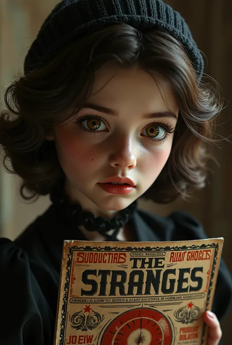 Cover mystery magazine strange stories full length girl, Cute face full length , Girl poses for horror magazine cover Strange Stories , Magazine Era 1933, high quality,