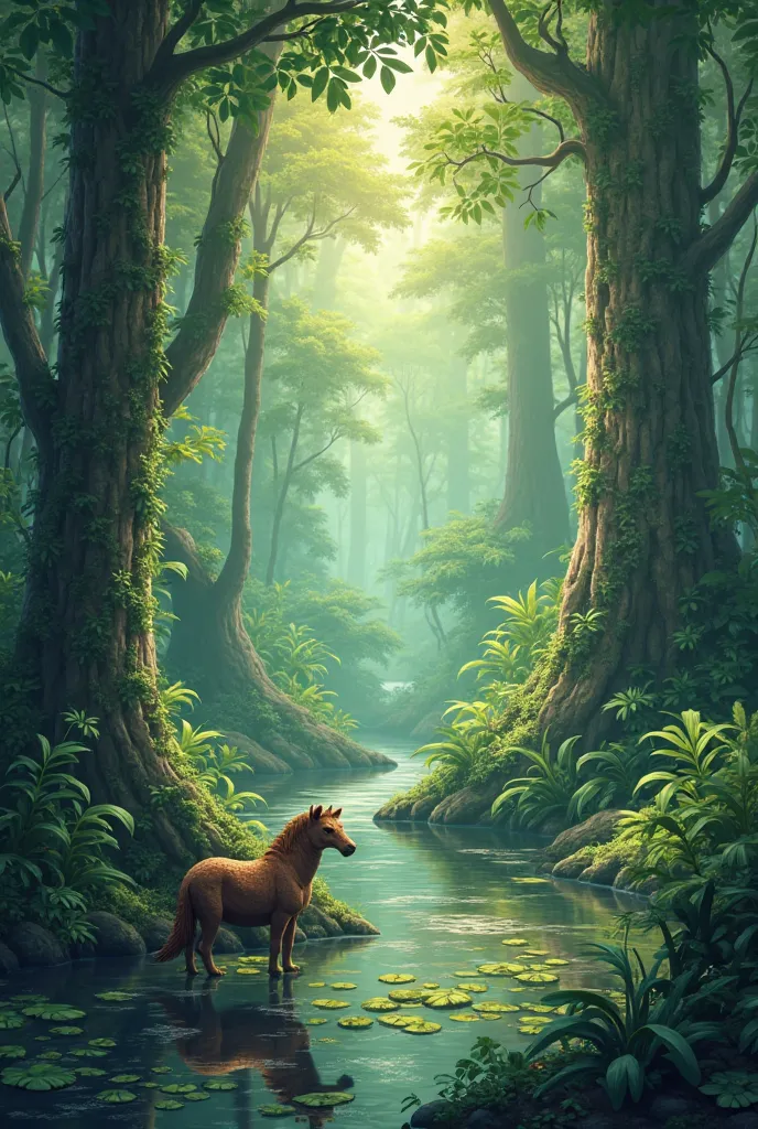 The Peaceful Jungle
The jungle was a peaceful place where all animals lived in harmony. The tall trees provided shade, the river flowed gently, and the birds sang sweet melodies. But one day, everything changed. An evil serpent slithered into the jungle, b...