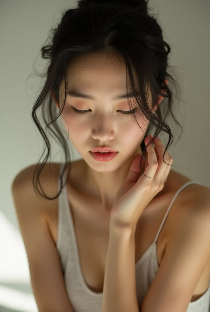 Naked young asian beauty