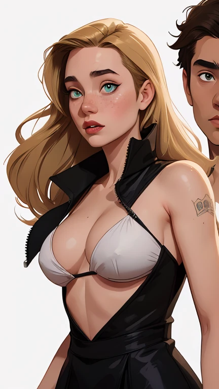  cartoon style :1.2), woman Cartoon image of a woman ,   sexy clothes  ,  Super cute, cartoon style illustration,  cartoon art style,  cartoon art style, digital illustration style,  highly detailed character design,  cute and detailed digital art ,  City ...