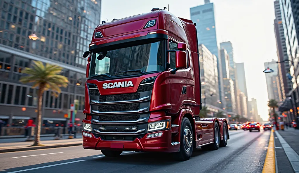 New 2025 Scania r1000 V-8 shine burgundy front wives 